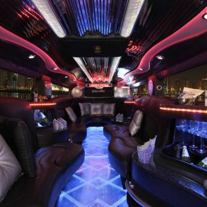 Hummer Limo Black Interior 3